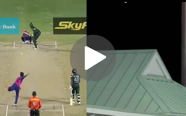 [Watch] Local Boy Louis Dents Warner Park's Roof With A Massive Six In CPL 2024